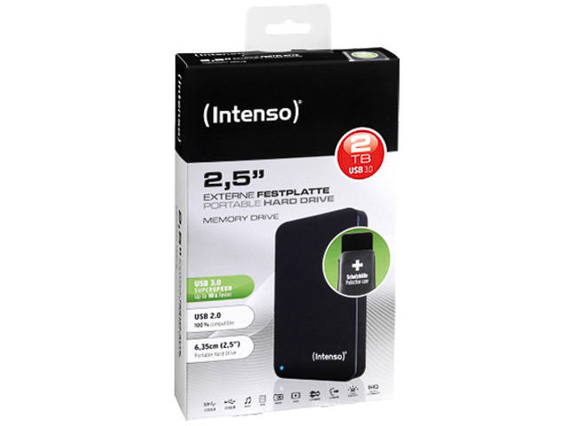 "INTENSO 2.5"" - 2000 GB - USB 3.0 - Festplatte extern - schwarz"