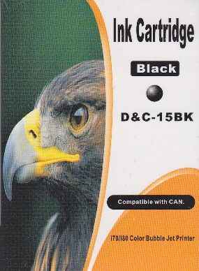 Druckerpatrone - alternativ zu Canon BCI-15 BK - schwarz