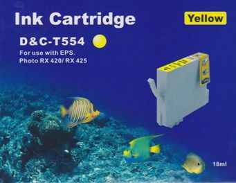 Druckerpatrone - alternativ zu Epson T0554 - gelb