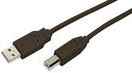 USB-Kabel 2.0 - Typ A/B - 1,8 Meter - schwarz