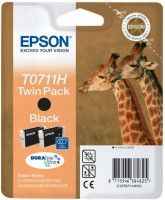 ORIGINAL Epson T0711H - 2er Pack Druckerpatronen schwarz (High Capacity)
