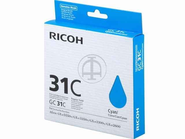 ORIGINAL Ricoh GC-31C / 405689 - Tintenpatrone cyan