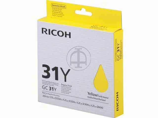 ORIGINAL Ricoh GC-31Y / 405691 - Tintenpatrone gelb