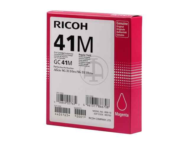 ORIGINAL Ricoh GC-41M / 405763 - Gel Patrone magenta (High Capacity)