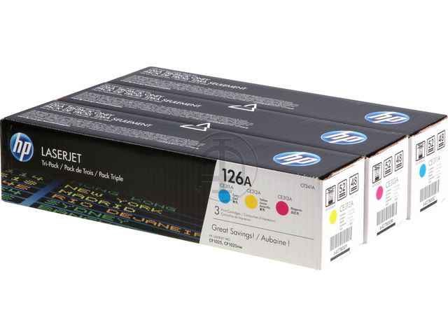 ORIGINAL HP 126A / CF341A - 3er Pack Toner (c/m/y)