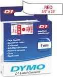 ORIGINAL Dymo 40915 - 9mm breit - rot auf weiss