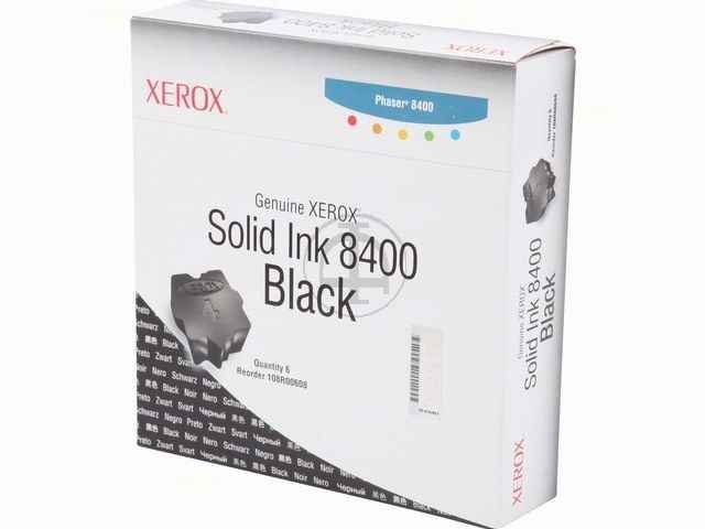 ORIGINAL Xerox 108R00608 / Phaser 8400 - Festtinte schwarz (6 Stix)