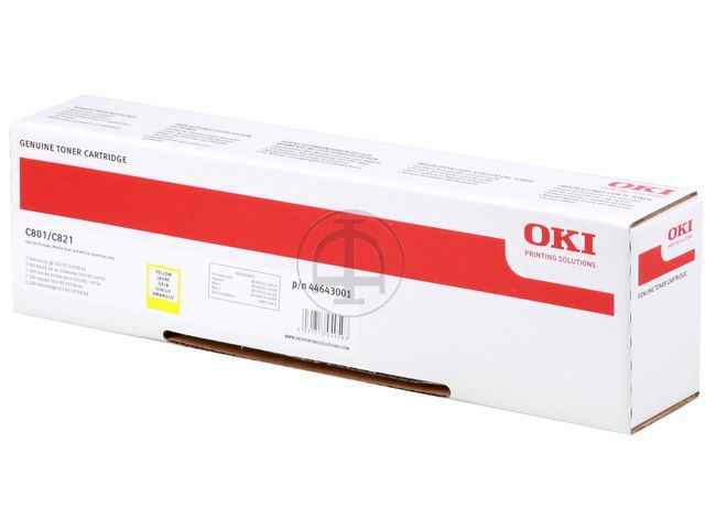 ORIGINAL OKI 44643001 / C801 / C821 - Toner gelb