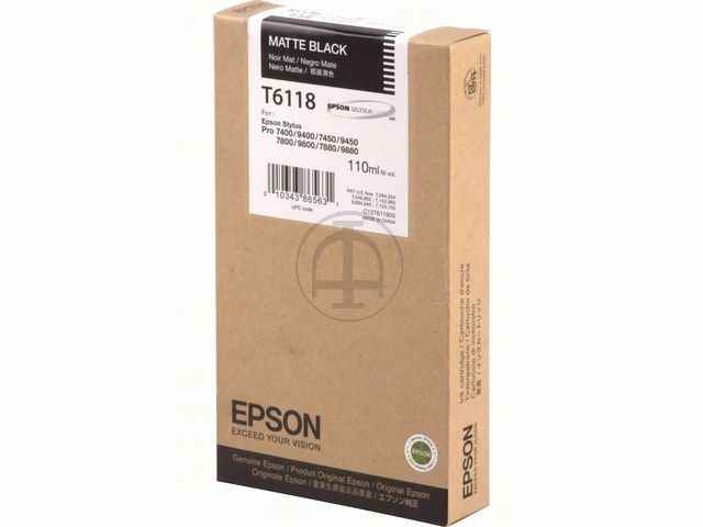 ORIGINAL Epson T6118 - Druckerpatrone schwarz matt