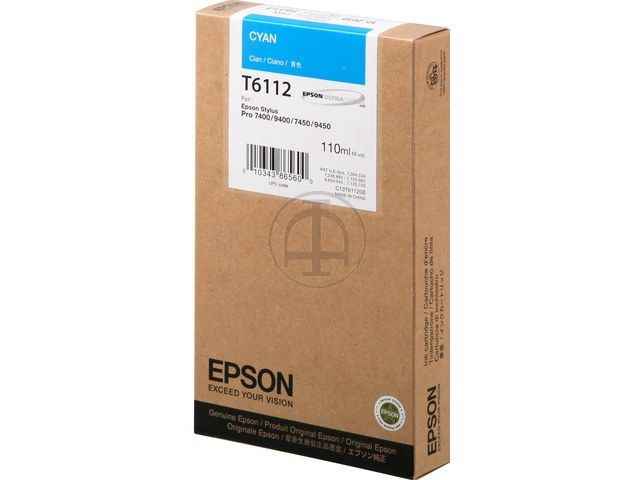 ORIGINAL Epson T6112 - Druckerpatrone cyan