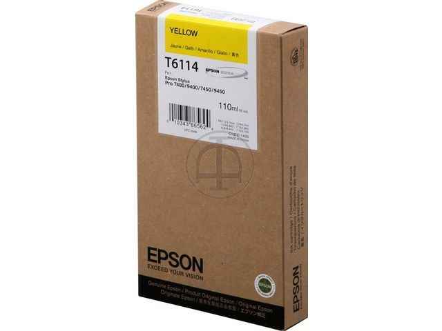ORIGINAL Epson T6114 - Druckerpatrone gelb