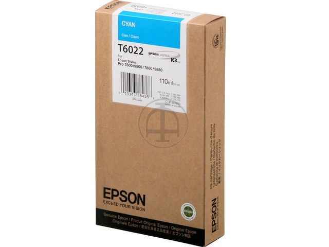ORIGINAL Epson T6022 - Druckerpatrone cyan