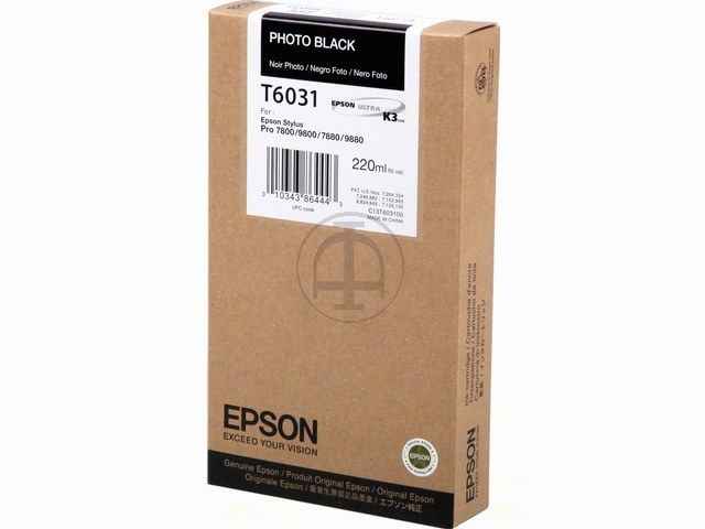 ORIGINAL Epson T6031 - Druckerpatrone schwarz photo