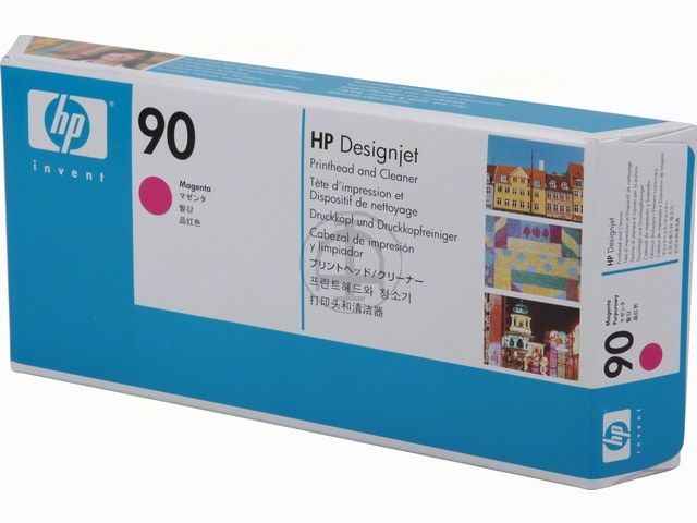 ORIGINAL HP 90 / C5056A - Druckkopf magenta + Druckkopfreiniger