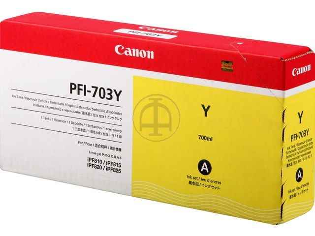 ORIGINAL Canon PFI-703 Y / 2966B001 - Druckerpatrone gelb (High Capacity)