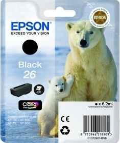 ORIGINAL Epson 26 / T26014012 - Druckerpatrone schwarz