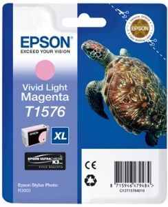 ORIGINAL Epson T1576 / C13T15764010 - Tintenpatrone magenta hell