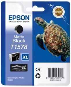 ORIGINAL Epson T1578 / C13T15784010 - Tintenpatrone schwarz matt