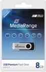 MediaRange USB Speicherstick 8GB - schwarz/silber - MR908