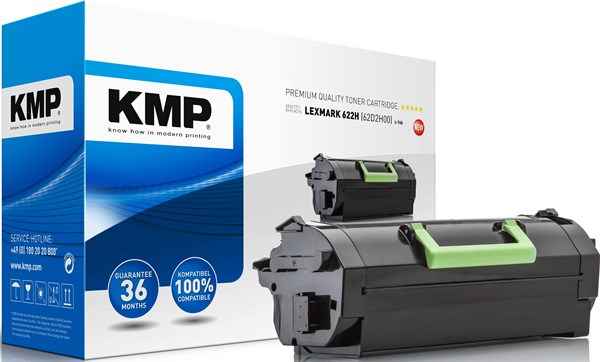 KMP Alternativ-Toner - kompatibel zu Lexmark 622H / 62D2H00 - (L-T65) - schwarz (High Capacity)