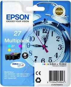 ORIGINAL Epson 27XL / C13T27154012 - 3er Pack Druckerpatronen c/m/y (High Capacity)