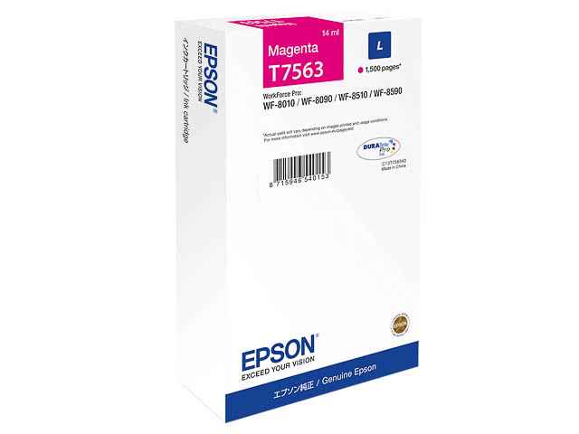 ORIGINAL Epson T7563 / C13T756340 - Druckerpatrone magenta
