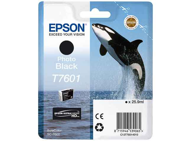 ORIGINAL Epson T7601 / C13T76014010 - Druckerpatrone schwarz photo