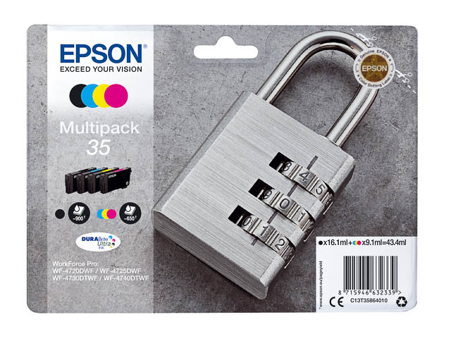 ORIGINAL Epson 35 / T35864010 - 4er Pack Druckerpatronen