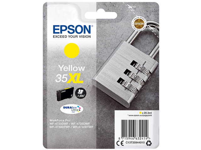 ORIGINAL Epson 35XL / T35944010 - Druckerpatrone gelb (High Capacity)