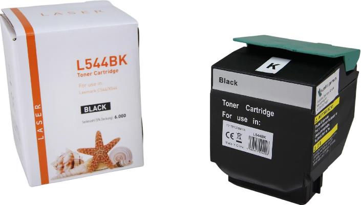Alternativ-Toner - kompatibel zu Lexmark C544X1KG - schwarz (Extra High Capacity)
