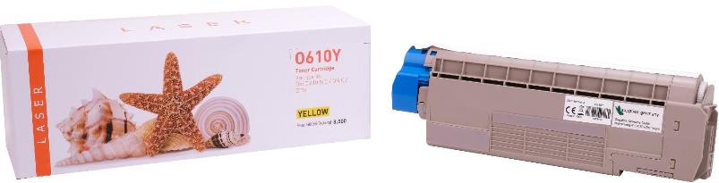 Alternativ-Toner - kompatibel zu OKI C610 Y / 44315305 - gelb