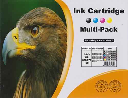 20er Pack Druckerpatronen - alternativ zu Canon PGI-570XL / CLI-571XL