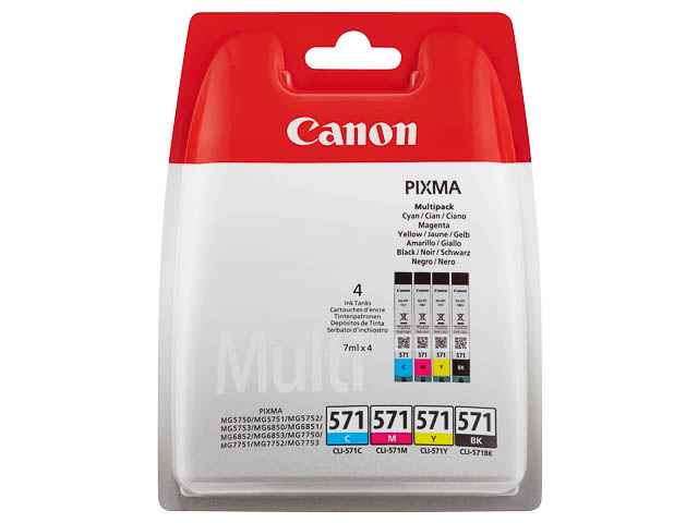 ORIGINAL Canon CLI-571 / 0386C005 - 4er Multipack