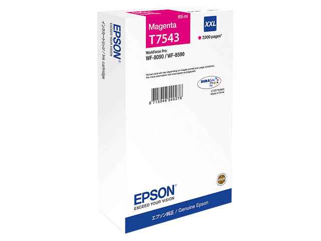 ORIGINAL Epson T7543 / C13T754340 - Druckerpatrone magenta (Extra High Capacity)