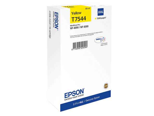 ORIGINAL Epson T7544 / C13T754440 - Druckerpatrone gelb (Extra High Capacity)