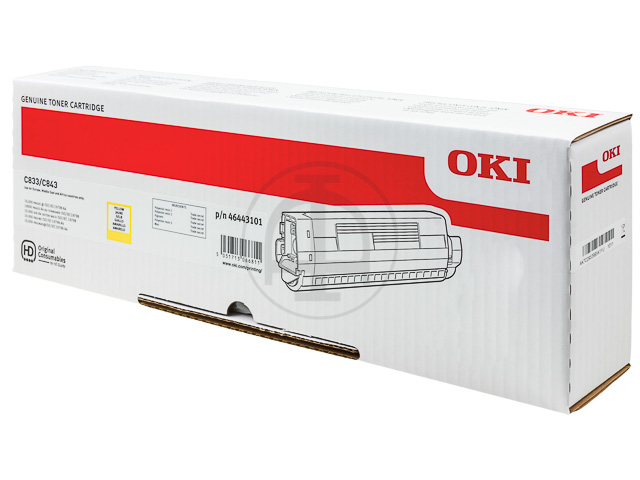 ORIGINAL OKI 46443101 / C823 - Toner gelb (High Capacity)