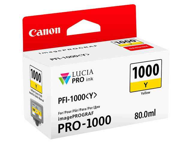 ORIGINAL Canon PFI-1000Y / 0549C001 - Druckerpatrone gelb