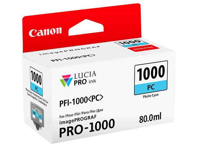 ORIGINAL Canon PFI-1000PC / 0550C001 - Druckerpatrone photo cyan
