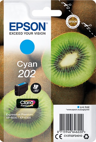 ORIGINAL Epson 202 / T02F24010 - Druckerpatrone cyan
