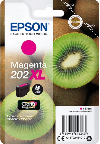 ORIGINAL Epson 202XL / T02H34010 - Druckerpatrone magenta (High Capacity)