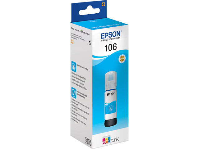 ORIGINAL Epson 106 / T00R240 - Tinte cyan