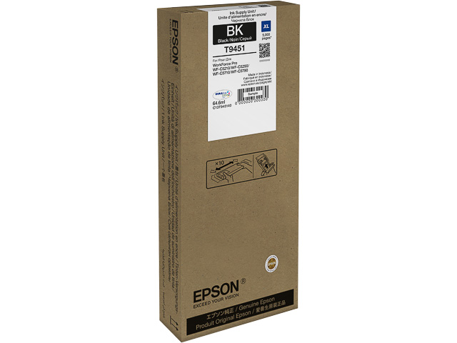 ORIGINAL Epson T9451 / C13T945140 - Druckerpatrone schwarz (High Capacity)