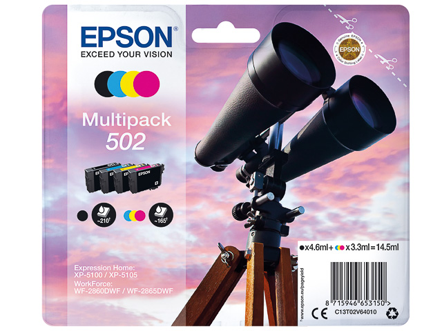 ORIGINAL Epson 502 / T02V64010 - 4er Pack