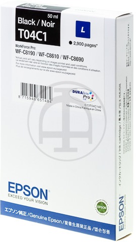 ORIGINAL Epson T04C140 - Druckerpatrone schwarz