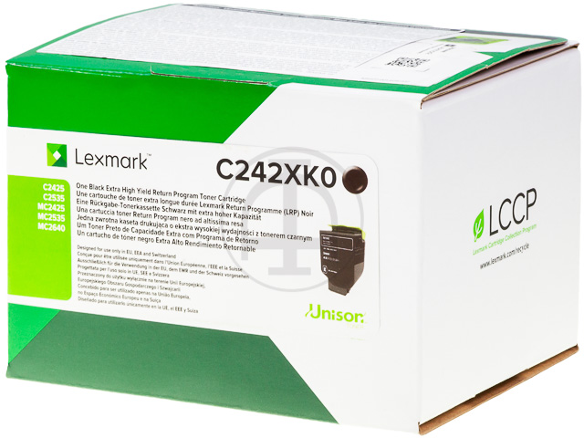 ORIGINAL Lexmark C242XK0 - Toner schwarz (Extra High Capacity)