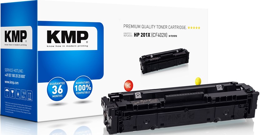 KMP Alternativ-Toner - kompatibel zu HP 201X / CF402X - gelb (High Capacity)