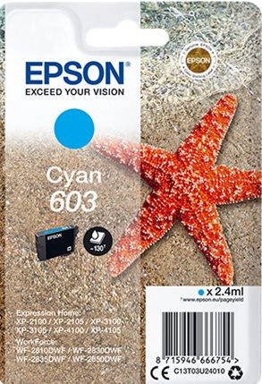 ORIGINAL Epson 603 / T03U24010 - Druckerpatrone cyan