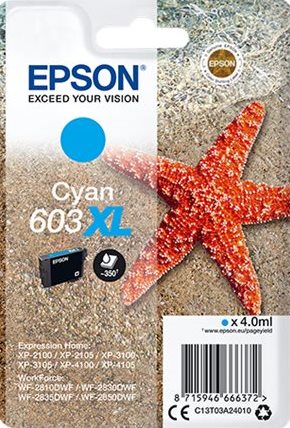 ORIGINAL Epson 603XL / T03A24010 - Druckerpatrone cyan (High Capacity)