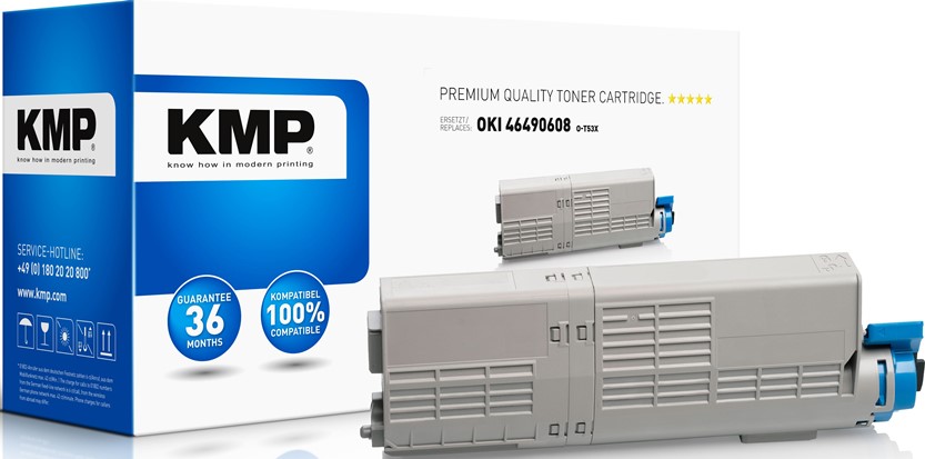 KMP Alternativ-Toner - kompatibel zu OKI 46490608 / C532 - schwarz (O-T53X)