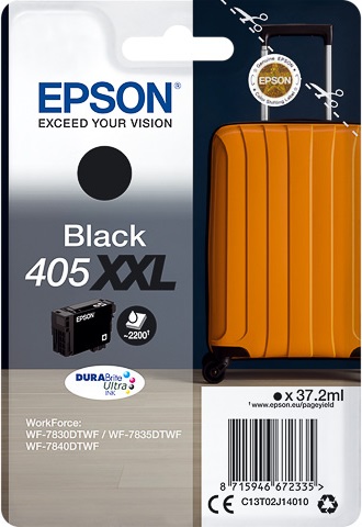 ORIGINAL Epson 405XXL / T02J14010 - Druckerpatrone schwarz (Extra High Capacity)